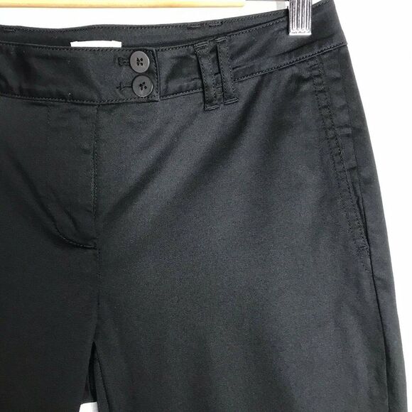J. Jill Live in Chino Black Pants Button Bottom Detail Size 2 - Picture 10 of 12